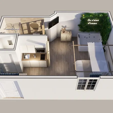 L'eden Zen - Jacuzzi, Parking, Clim, Netflix Appartement