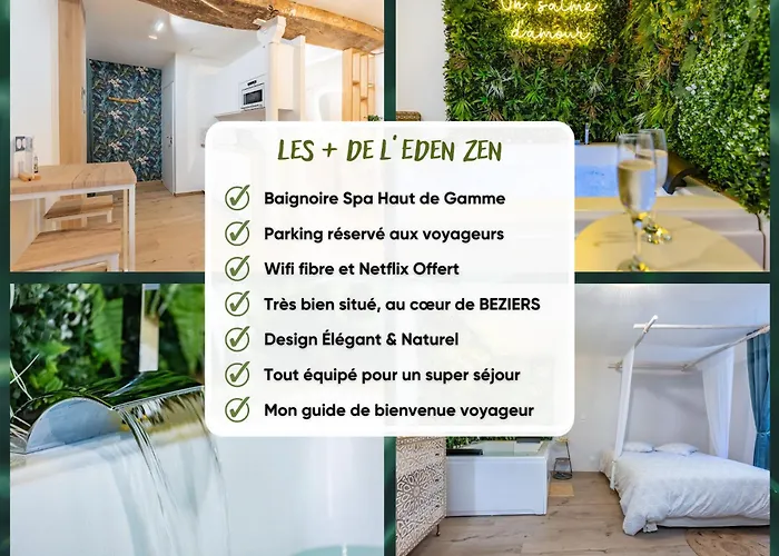 L'eden Zen - Jacuzzi, Parking, Clim, Netflix *